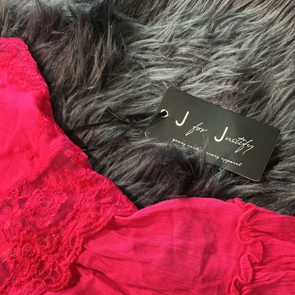 Pink sheer panel lace tank - Picture 5 of 9